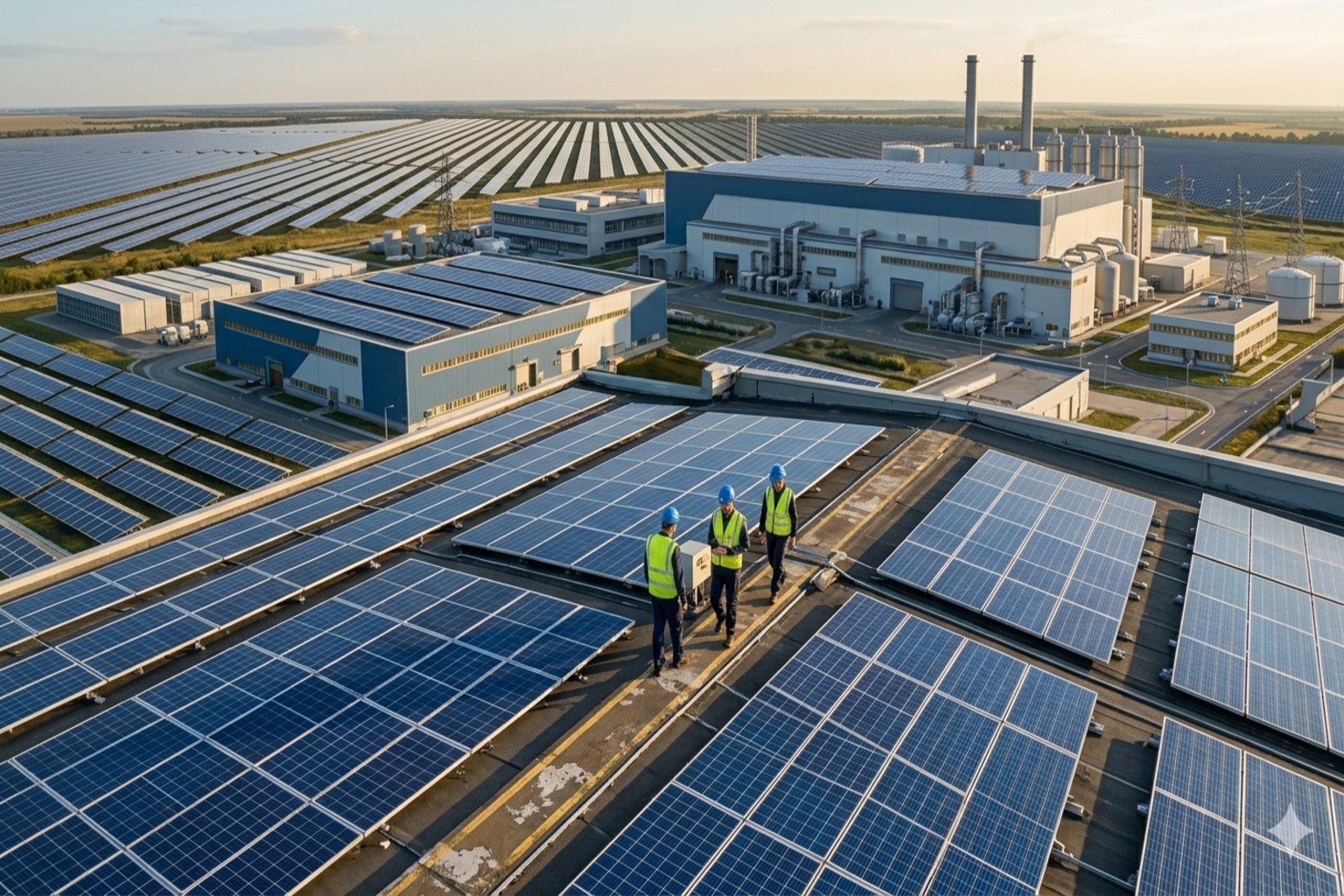 Industrial solar panel installation for factories in Chhattisgarh