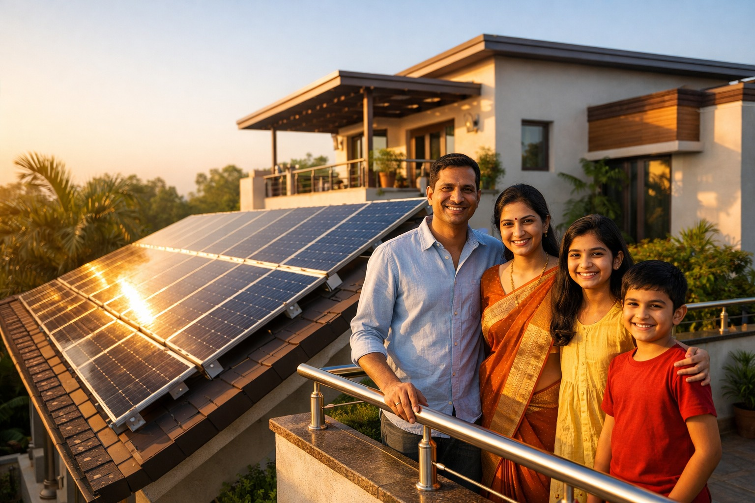 Rooftop solar panels